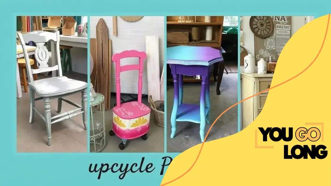Creative painting techniques for upcycled furniture