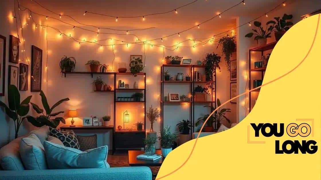 Using string lights to enhance decor