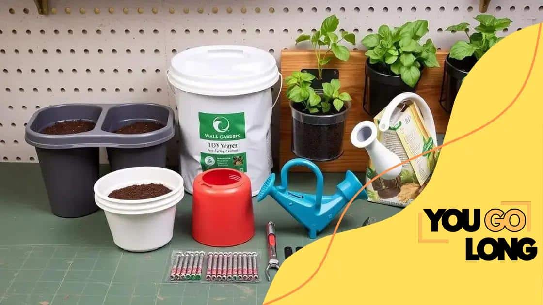 Materials needed for your DIY project