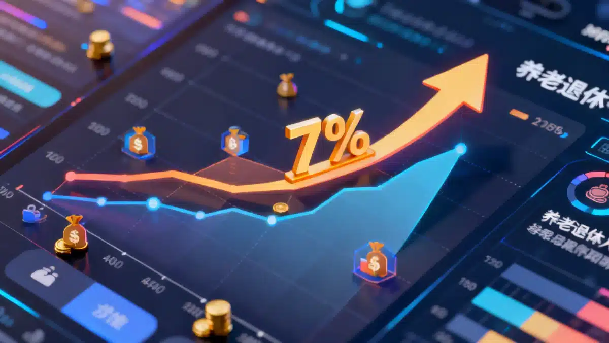 Gráfico de crecimiento mostrando El beneficio oculto del ahorro para la jubilación en 2026: un aumento del 7% en sus ingresos futuros