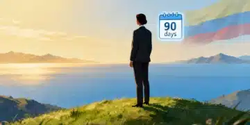 Persona mirando un horizonte tranquilo, simbolizando la extensión de los beneficios de desempleo por 90 días adicionales en Colombia.