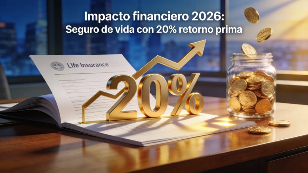 Impacto financiero 2026: Seguro de vida con 20% retorno prima