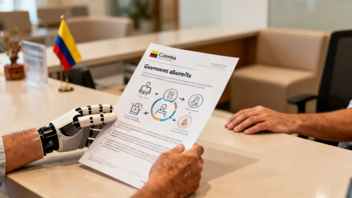 Manos sosteniendo un documento sobre la Guía 2026: Reclamando 8 beneficios para personas con discapacidad con un apoyo del 35% en gastos.