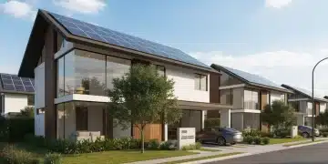 Casa moderna con paneles solares representando beneficios de vivienda 2026