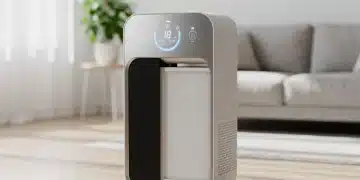 Purificador de aire moderno en sala de estar, ventajas de los purificadores de aire en el hogar 2026