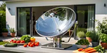 Ventajas de la cocina solar en 2026: Ahorre hasta un 70% en gas y electricidad para cocinar - Cocina solar moderna al aire libre